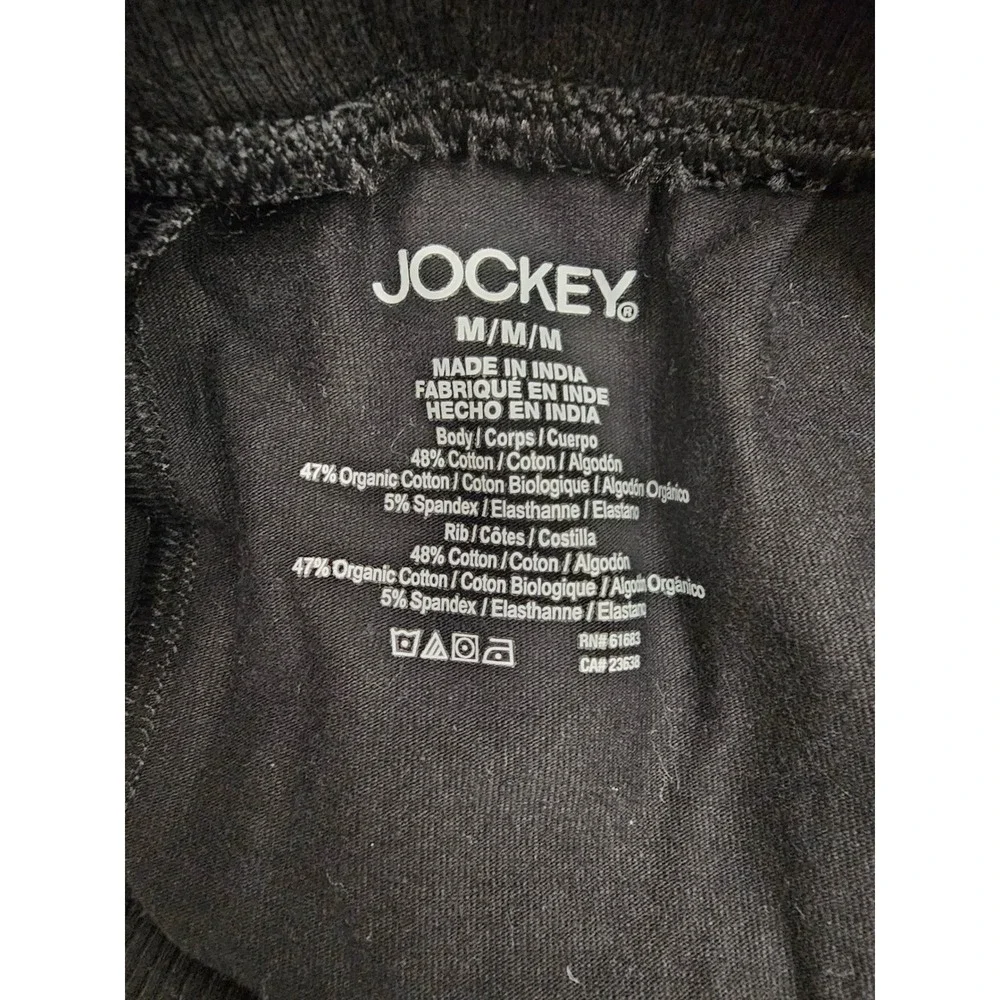 Jockey Womens Athletic Shorts Black Cotton Blend Workout Stretch Size Medium